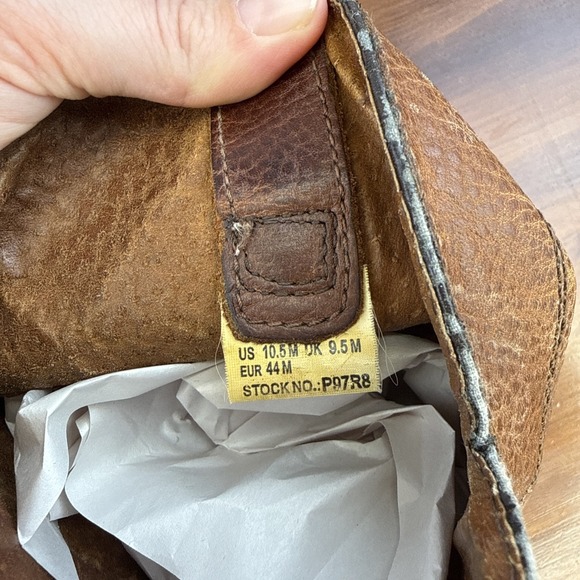 Men's Rhino Western Work Cowboy Pull On Brown Leather Boots Size 10.5 M - Picture 11 of 12